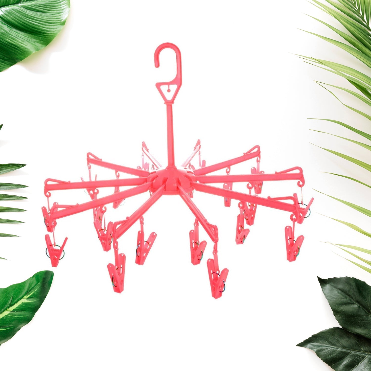 7045 Plastic Foldable Underwear Hanging Dryer Clothes Clips Hanger Drying Rack, Clothes Hangers with 16 Clips, Clip Hanger Drip Hanger for Drying Underwear, Baby Clothes, Socks, Bras, Towel, Cloth Diapers, Gloves 7045 Plastic Foldable Underwear Hanging Dryer Clothes Clips Hanger Drying Rack, Clothes Hangers with 16 Clips, Clip Hanger Drip Hanger for Drying Underwear, Baby Clothes, Socks, Bras, Towel, Cloth Diapers, Gloves